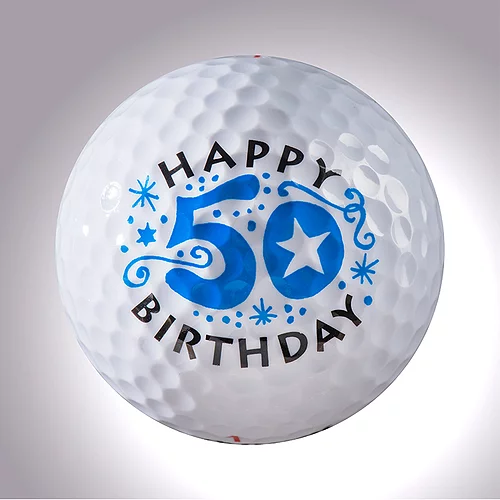 magball-Magnetischer Deko Golfball "Happy Birthday 50"