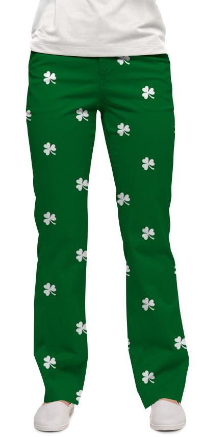 Loudmouth Damen-Hose, lang "Shamrocks"