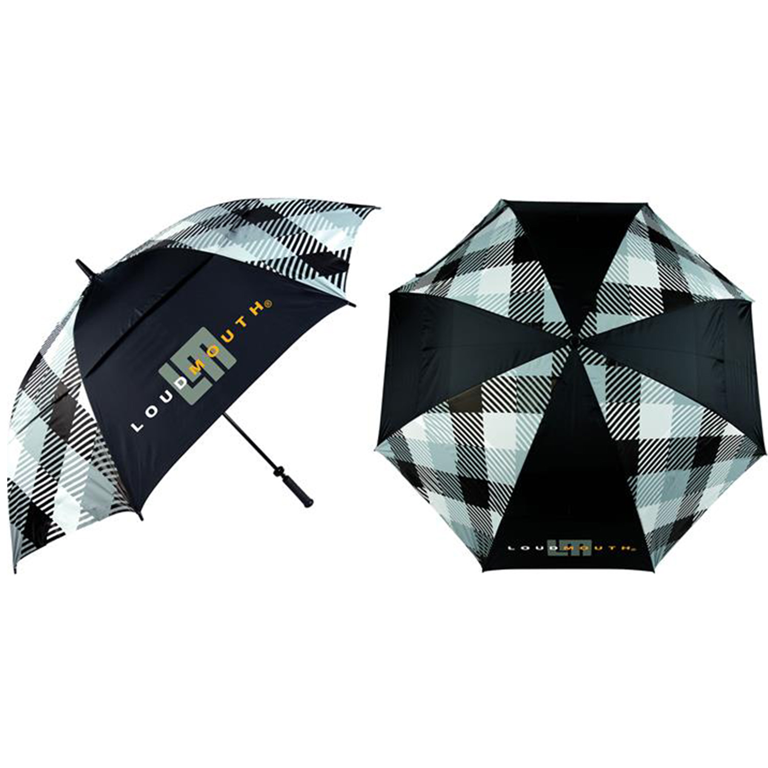 Loudmouth Umbrella-Silver & Black