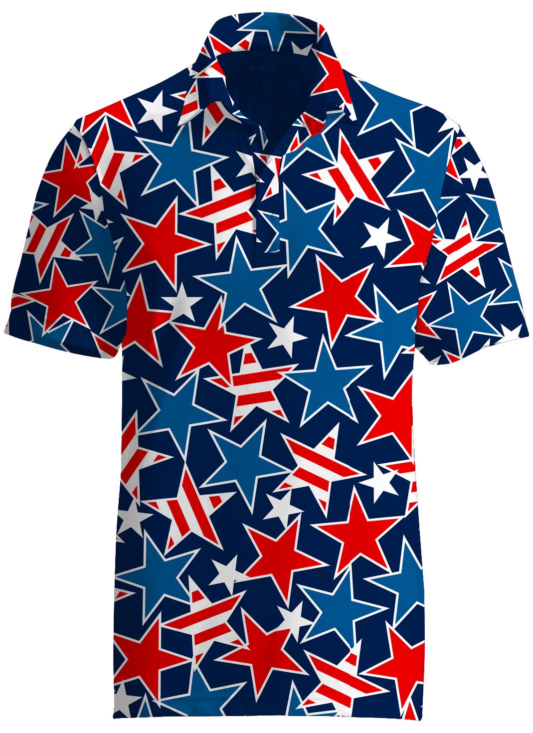 Loudmouth Herren Fancy Polo "Star Studded"