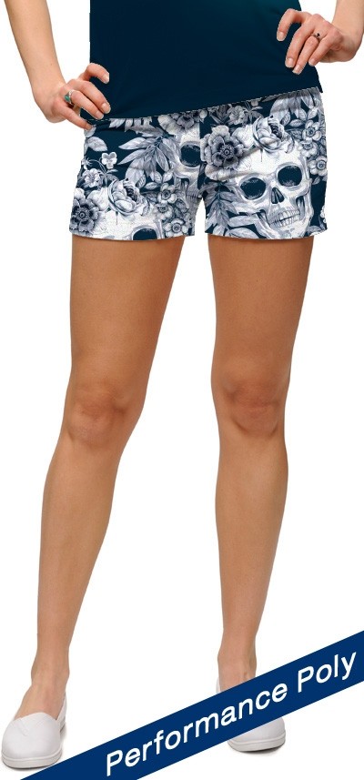 Loudmouth Women Mini-Shorts "Skull Garden StretchTech"