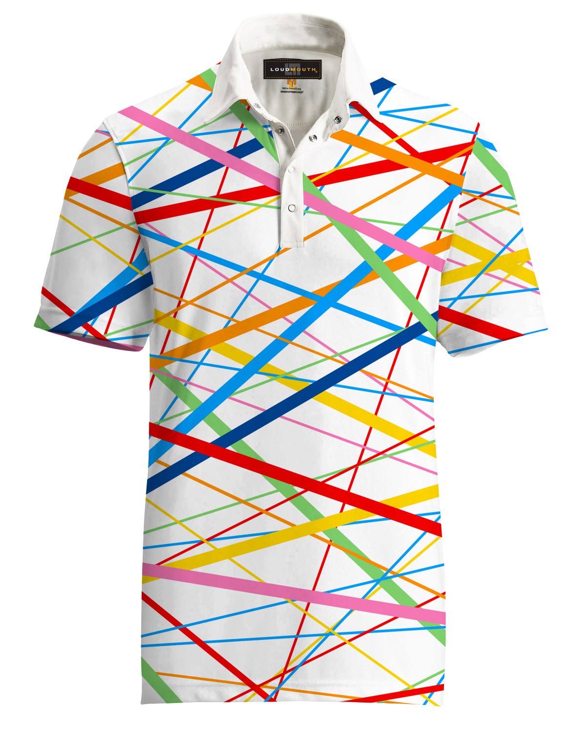 Loudmouth Herren Fancy Polo "Stix White"