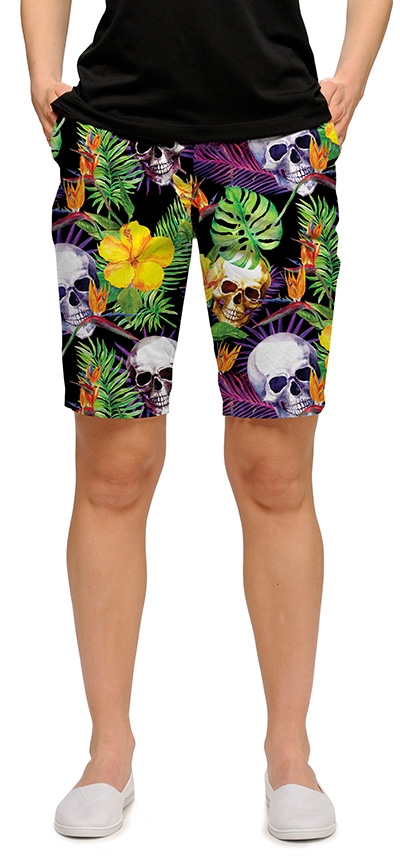 Loudmouth Damen Short "Skull Grotto StretchTech"