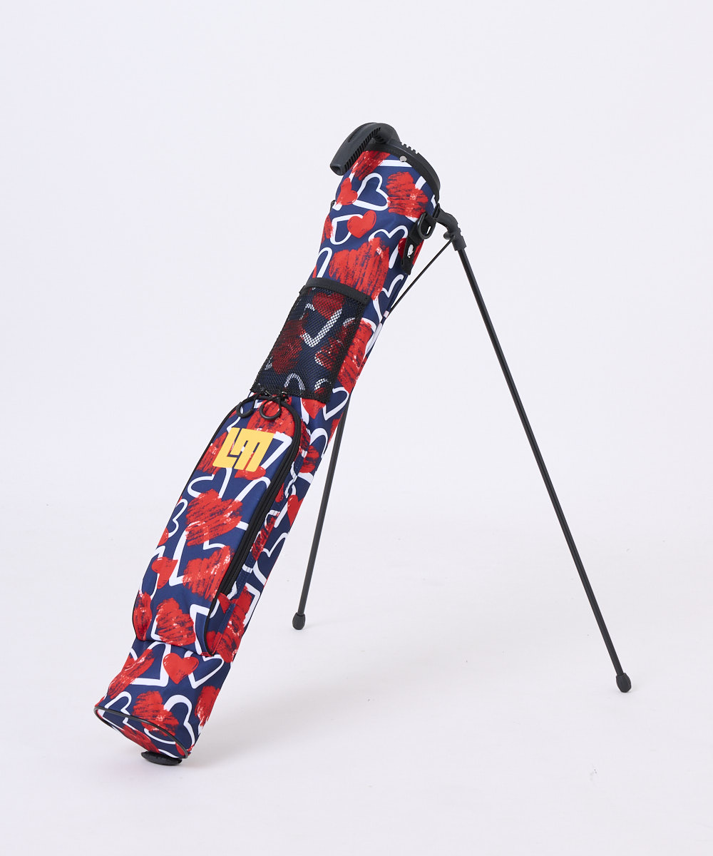 Loudmouth Training/Speed Golf Bag-Scribble Hearts Navy-