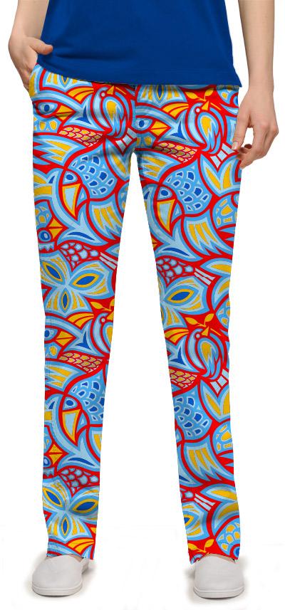 Loudmouth Damen-Hose, lang "Cock-A-Doodle-Doo"