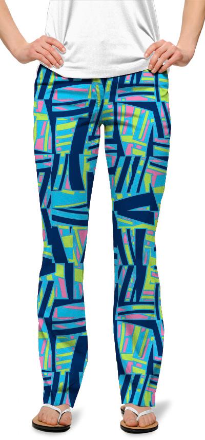 Loudmouth Damen-Hose, lang "Tiki Bar Blue"