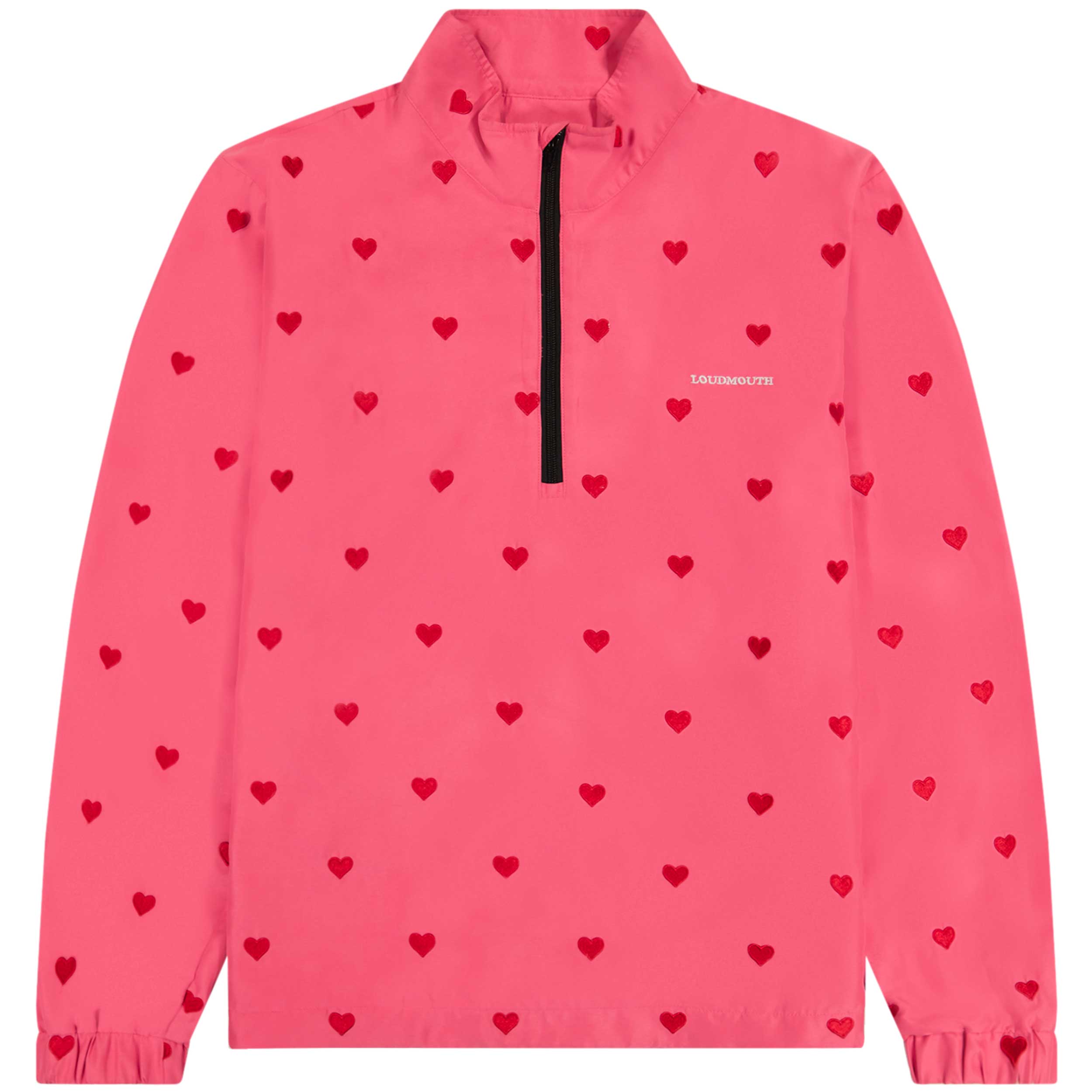 LM Men Quarter Zip Pullover, HEARTS