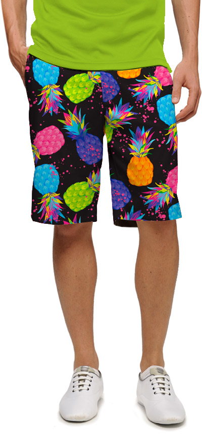 Loudmouth Men's Golf Short "Electric Pineapples StretchTech"