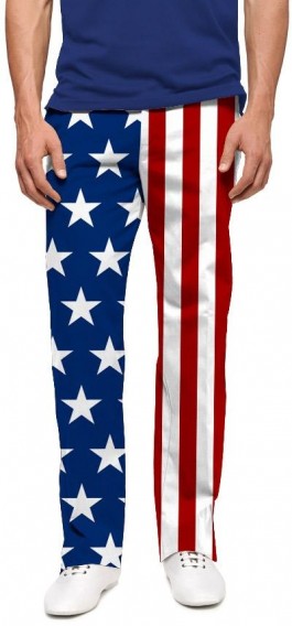 Loudmouth Men's Golf Pants " Stars & Stripes StretchTech"