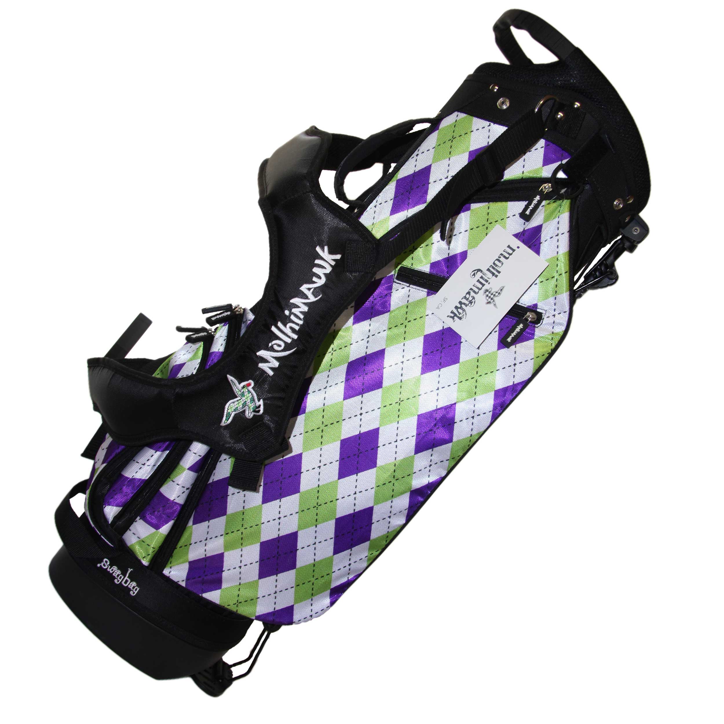 Molhimawk Stand Bag-Purple & Green Argyle